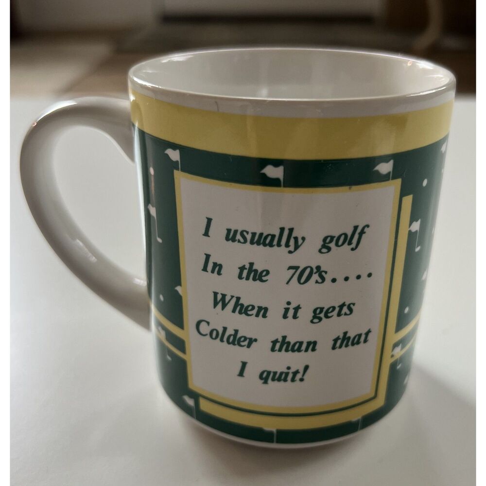 1980s Vintage I Golf Golfers Coffee Cup Mug Gifts for Him Birthday Father's Day